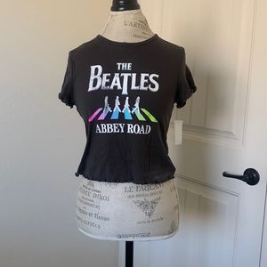 Off Gray Beatles Abbey Road Crop top